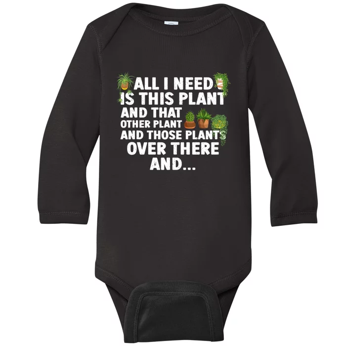 Funny Plant Art Gardening Garden Plant Lovers Baby Long Sleeve Bodysuit