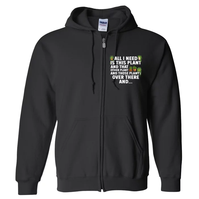 Funny Plant Art Gardening Garden Plant Lovers Full Zip Hoodie