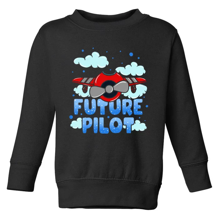 Future Pilot Airplane Toddler Sweatshirt