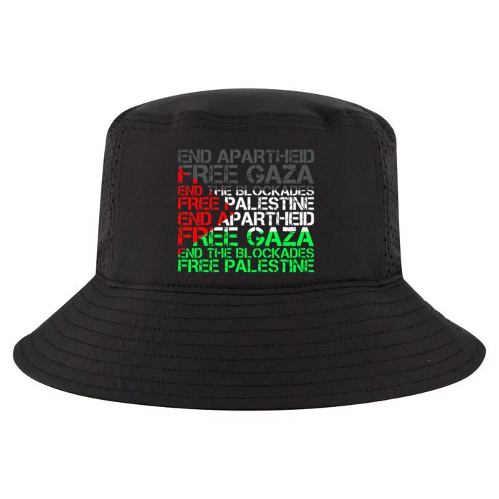 Free Palestine Arabic Palestine Gaza Jerusalem Support Flag Cool Comfort Performance Bucket Hat