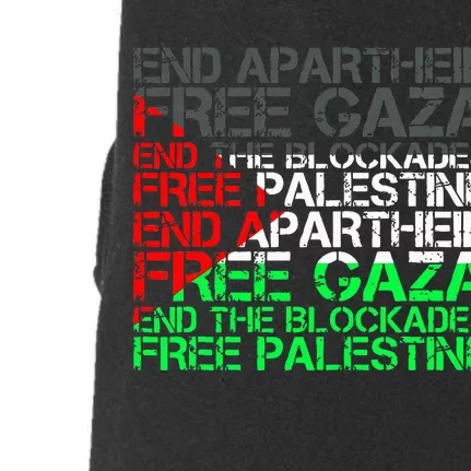 Free Palestine Arabic Palestine Gaza Jerusalem Support Flag Doggie 3-End Fleece Hoodie