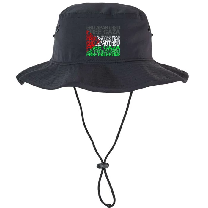 Free Palestine Arabic Palestine Gaza Jerusalem Support Flag Legacy Cool Fit Booney Bucket Hat