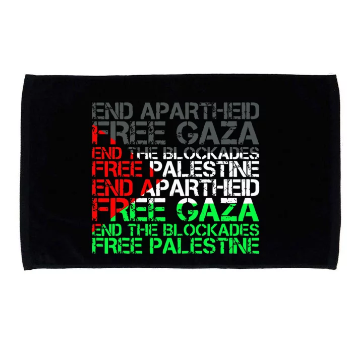 Free Palestine Arabic Palestine Gaza Jerusalem Support Flag Microfiber Hand Towel