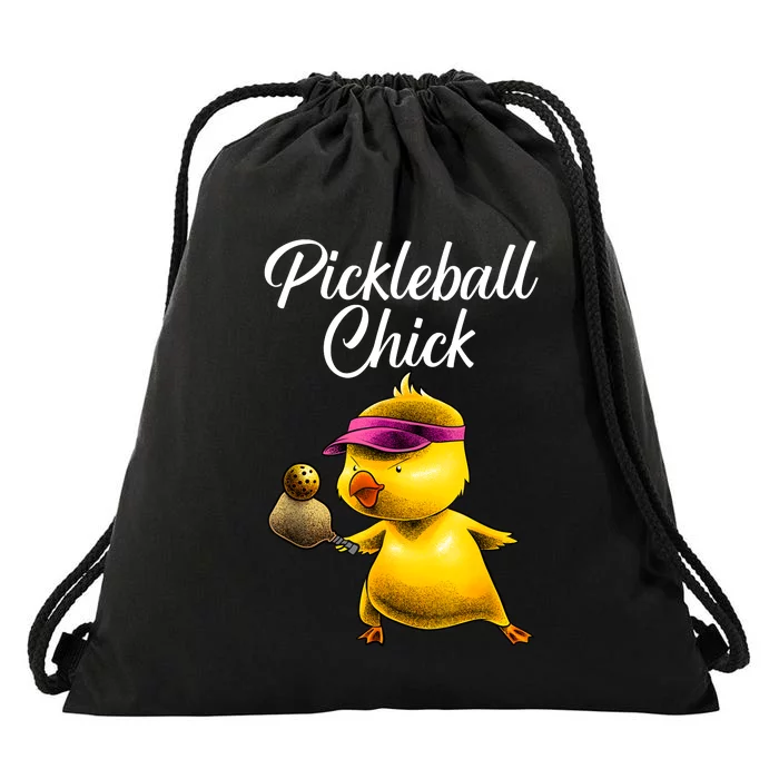 Funny Pickleball Art For Women Girl Paddle Sport Chick Lover Drawstring Bag