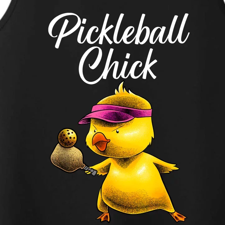 Funny Pickleball Art For Women Girl Paddle Sport Chick Lover Performance Tank