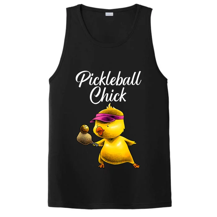 Funny Pickleball Art For Women Girl Paddle Sport Chick Lover Performance Tank