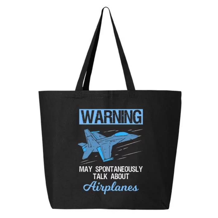 Funny Pilot Aviation Jet Fighter Aeroplane Plane 25L Jumbo Tote