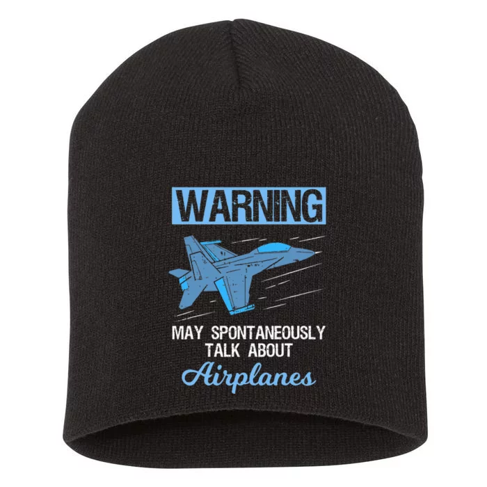 Funny Pilot Aviation Jet Fighter Aeroplane Plane Short Acrylic Beanie