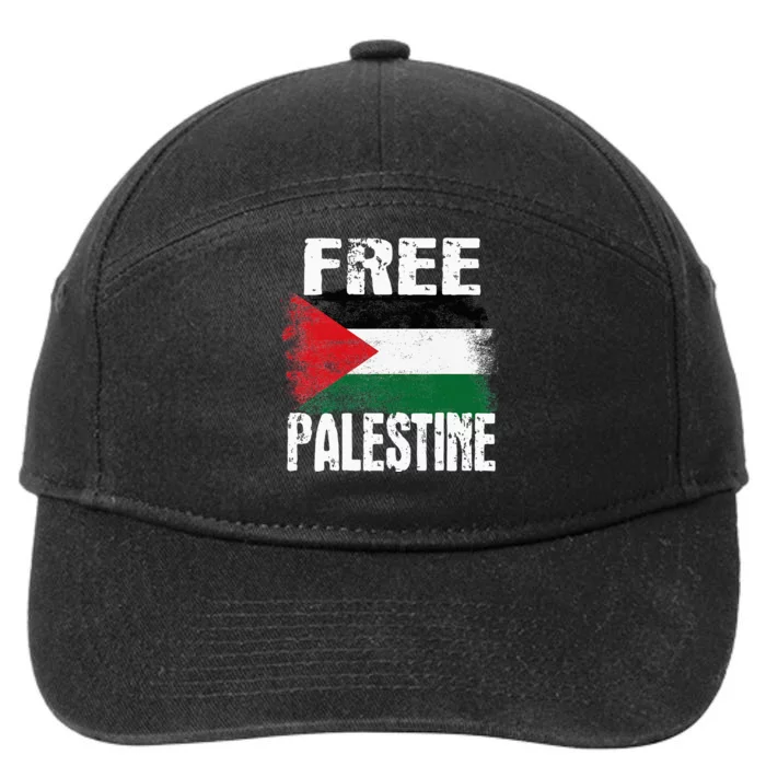 Free Palestine Arabic Big Palestine Flag Free Gaza 7-Panel Snapback Hat