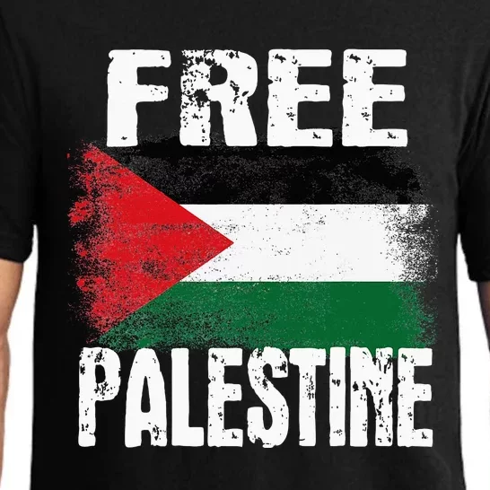 Free Palestine Arabic Big Palestine Flag Free Gaza Pajama Set