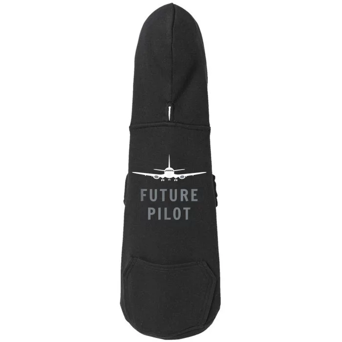 Future Pilot Airplane Pilot Aviation Gift Doggie 3-End Fleece Hoodie