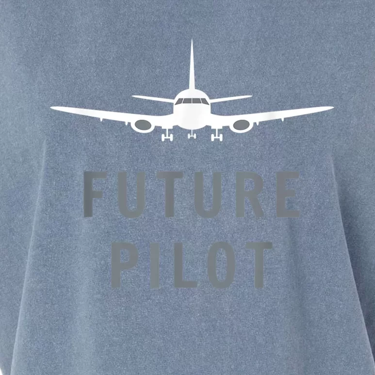 Future Pilot Airplane Pilot Aviation Gift Garment-Dyed Women's Muscle Tee