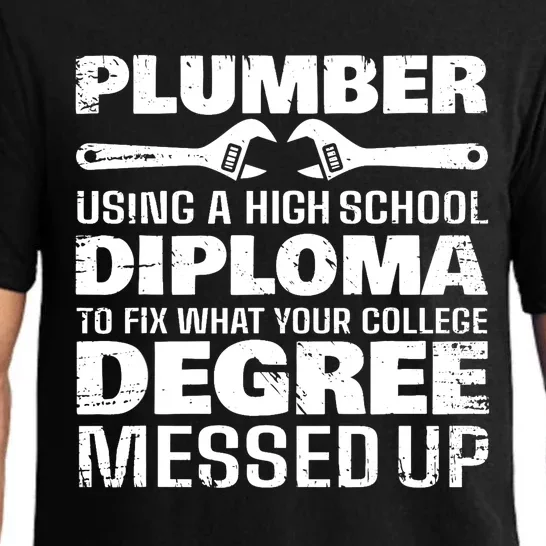 Funny Plumber Art For Pipefitter Pipe Plumber Pajama Set