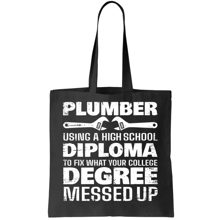 Funny Plumber Art For Pipefitter Pipe Plumber Tote Bag