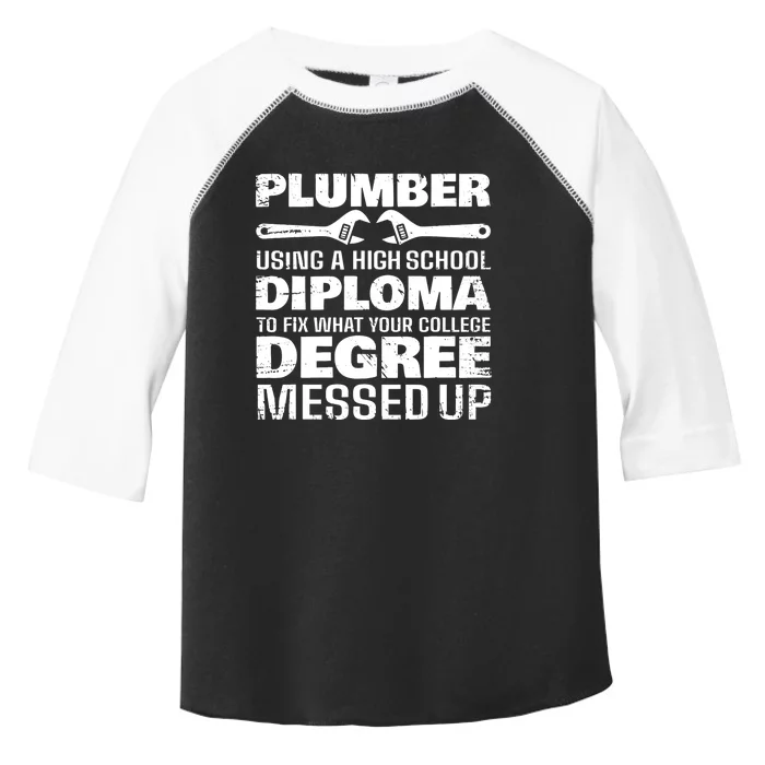 Funny Plumber Art For Pipefitter Pipe Plumber Toddler Fine Jersey T-Shirt