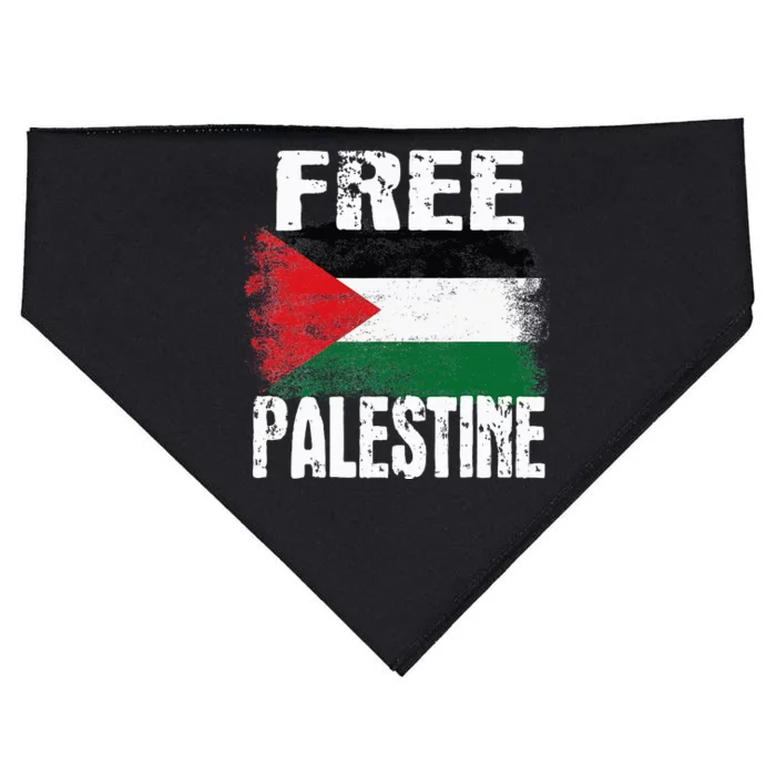 Free Palestine Arabic big Palestine Flag Free Gaza USA-Made Doggie Bandana