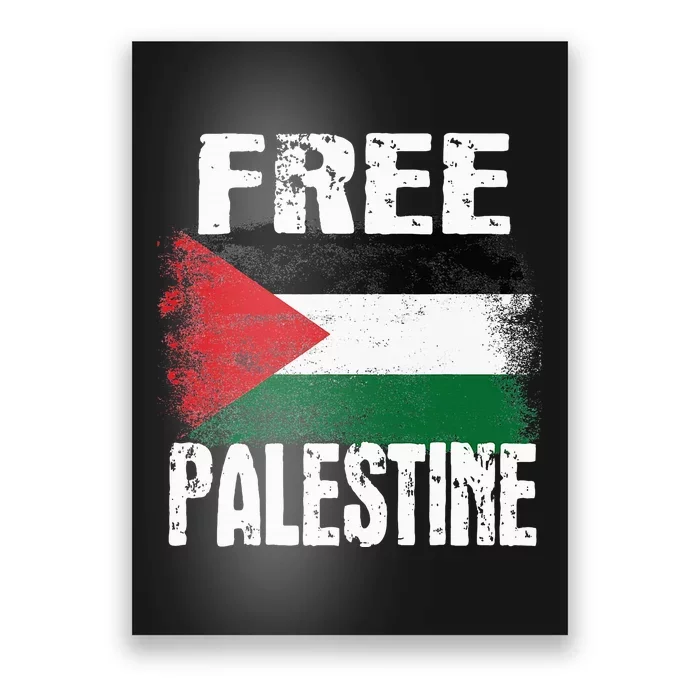 Free Palestine Arabic big Palestine Flag Free Gaza Poster | TeeShirtPalace