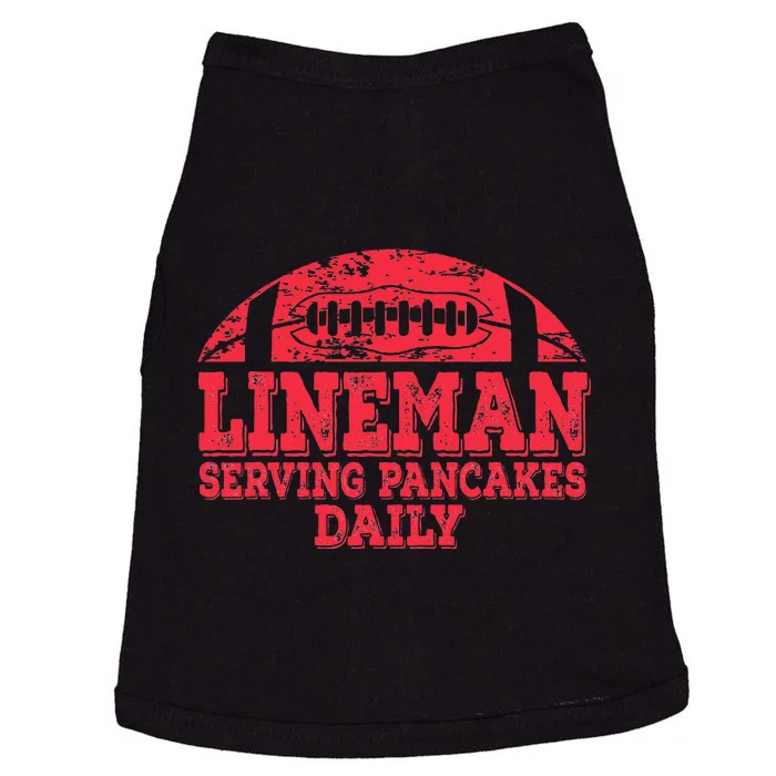 Football Pancake And Football Lineman Doggie Tank