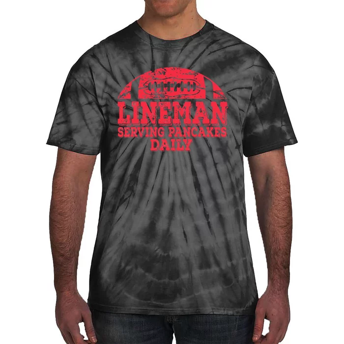 Football Pancake And Football Lineman Tie-Dye T-Shirt