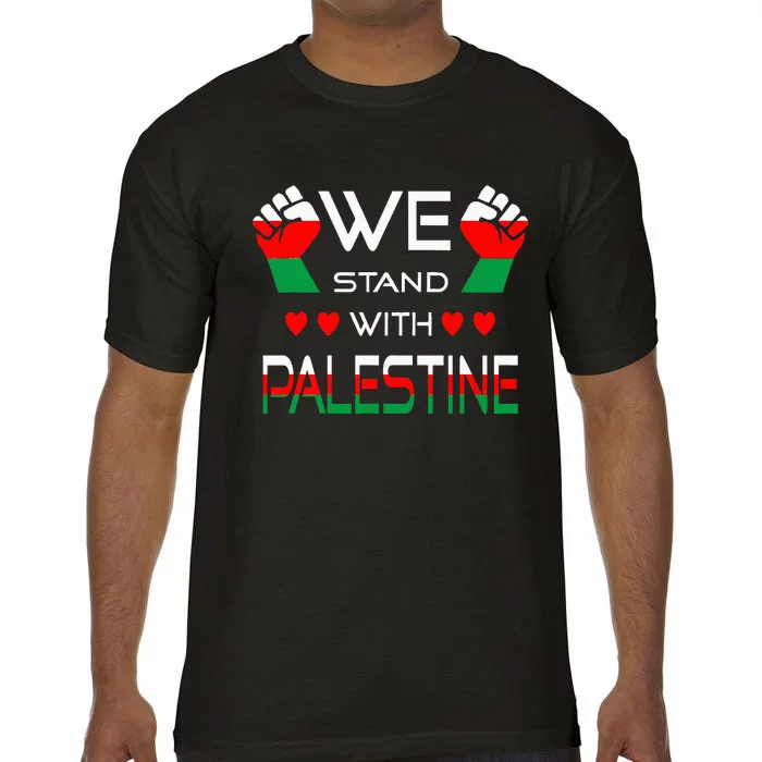 Free Palestine Arabic support Palestine and Gaza Jerusalem Comfort Colors T-Shirt