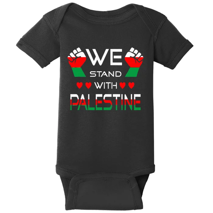 Free Palestine Arabic support Palestine and Gaza Jerusalem Baby Bodysuit