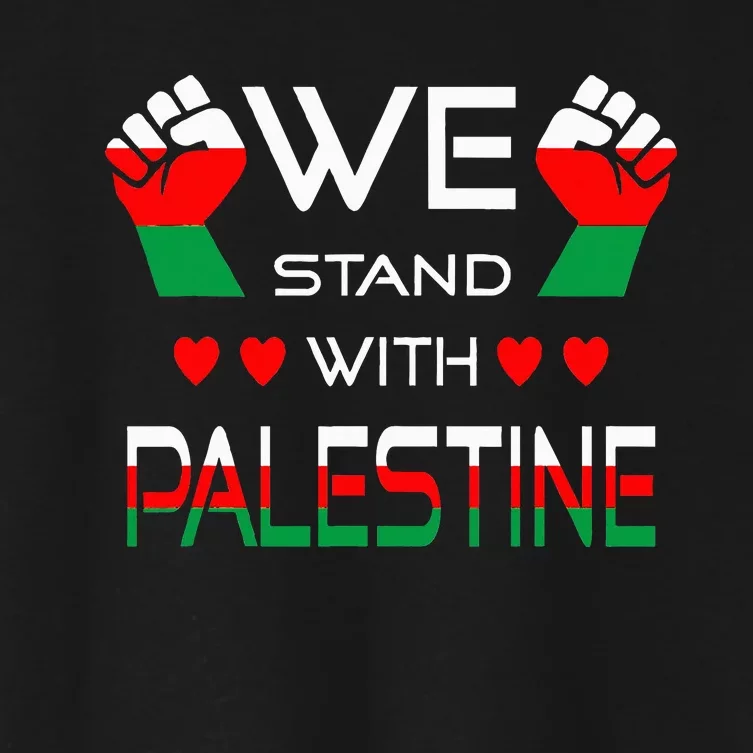 Free Palestine Arabic support Palestine and Gaza Jerusalem Women's Crop Top Tee