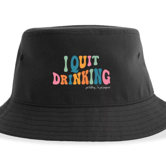 Funny Pregnancy Announcement Sustainable Bucket Hat