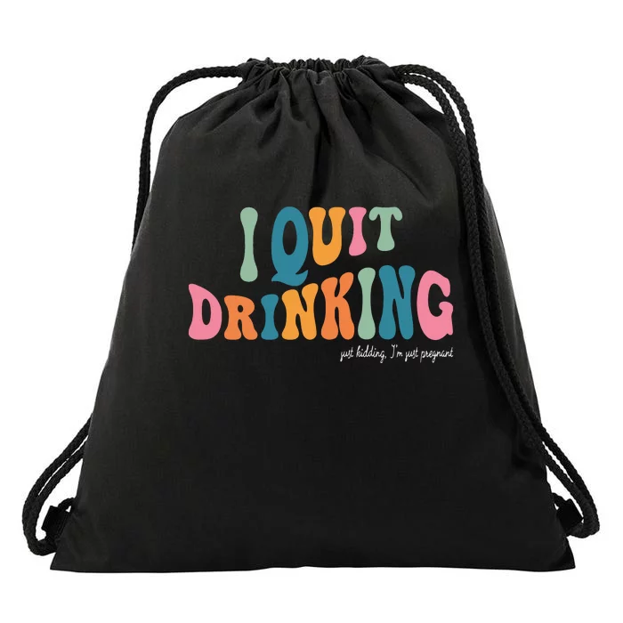 Funny Pregnancy Announcement Drawstring Bag