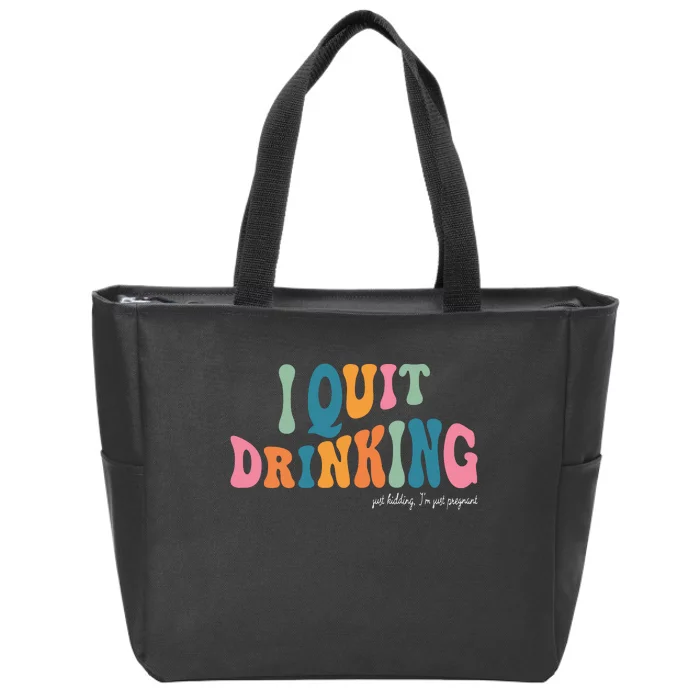 Funny Pregnancy Announcement Zip Tote Bag