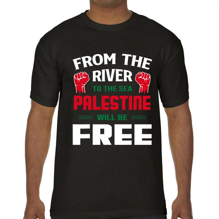 Free Palestine Arabic Support Palestine And Keffiyeh Palestine Comfort Colors T-Shirt