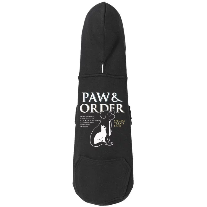 Funny Paw And Order Special Treats Unit Training Dog And Cat Doggie 3-End Fleece Hoodie