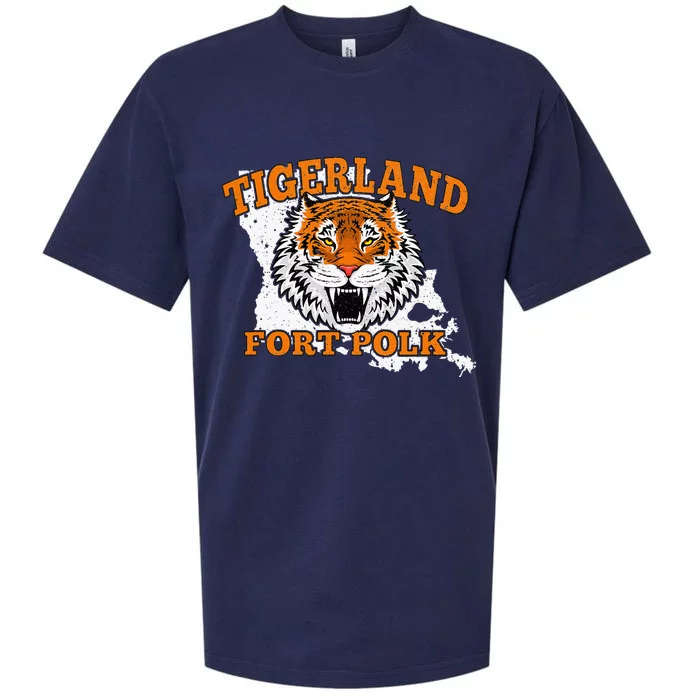 Fort Polk Alumni Louisiana La Tigerland Veterans Vintage Sueded Cloud Jersey T-Shirt