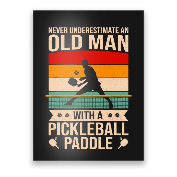 Funny Pickleball Art Paddle Pickleball Player Poster