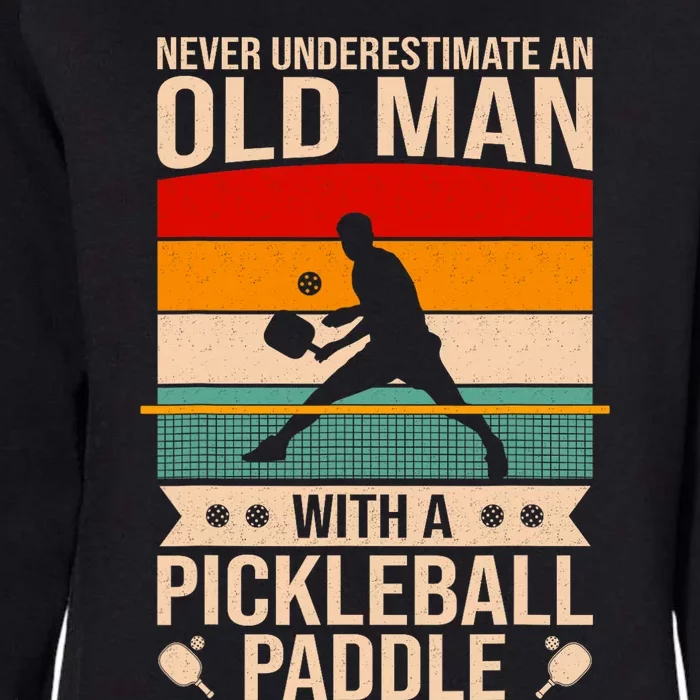 Funny Pickleball Art Paddle Pickleball Player Womens California Wash Sweatshirt