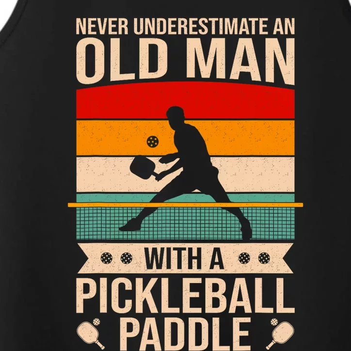 Funny Pickleball Art Paddle Pickleball Player Performance Tank