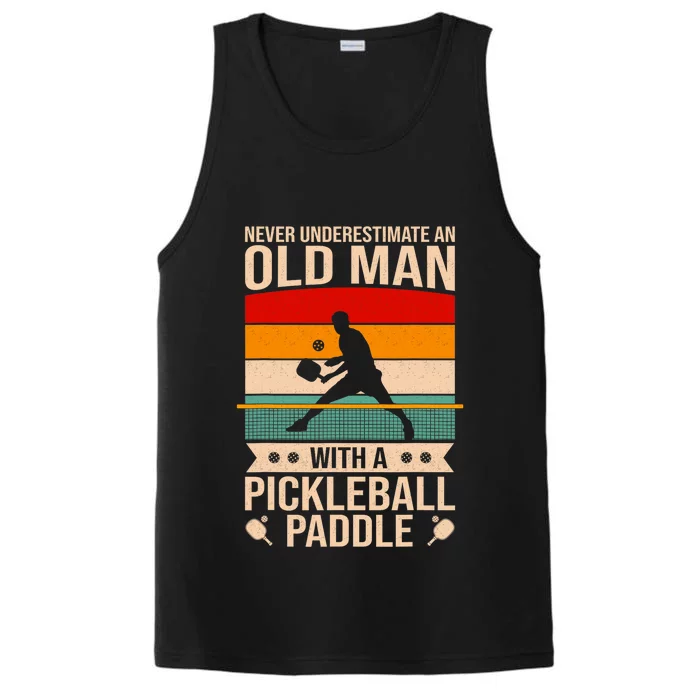 Funny Pickleball Art Paddle Pickleball Player Performance Tank