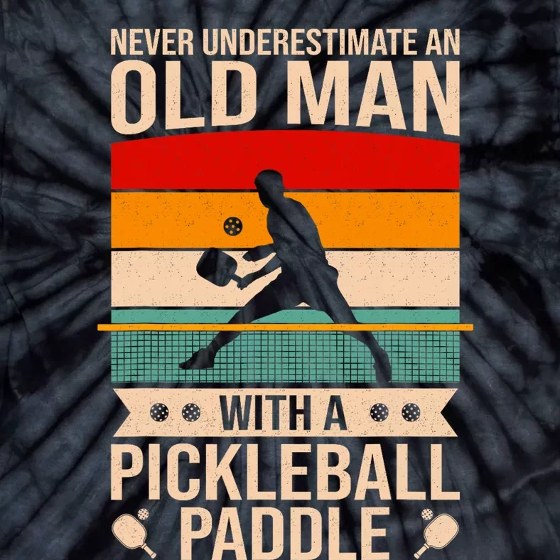 Funny Pickleball Art Paddle Pickleball Player Tie-Dye T-Shirt