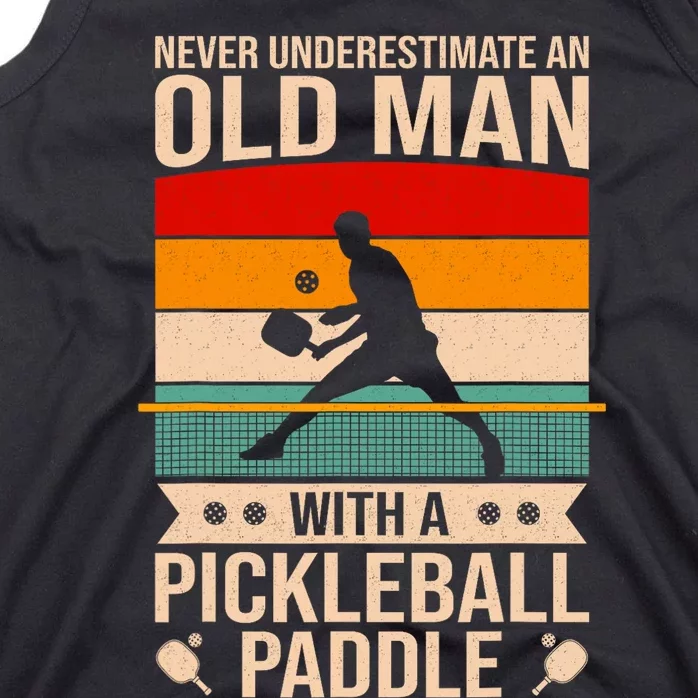 Funny Pickleball Art Paddle Pickleball Player Tank Top