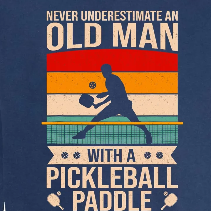 Funny Pickleball Art Paddle Pickleball Player Garment-Dyed Sweatshirt