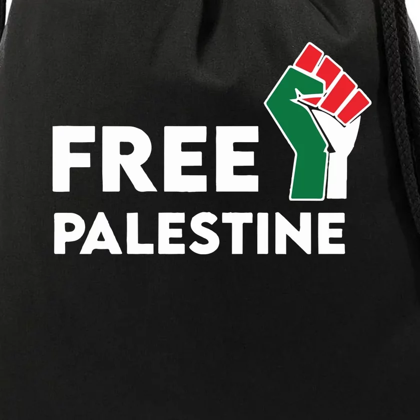 Free Palestine Activist Human Rights Drawstring Bag