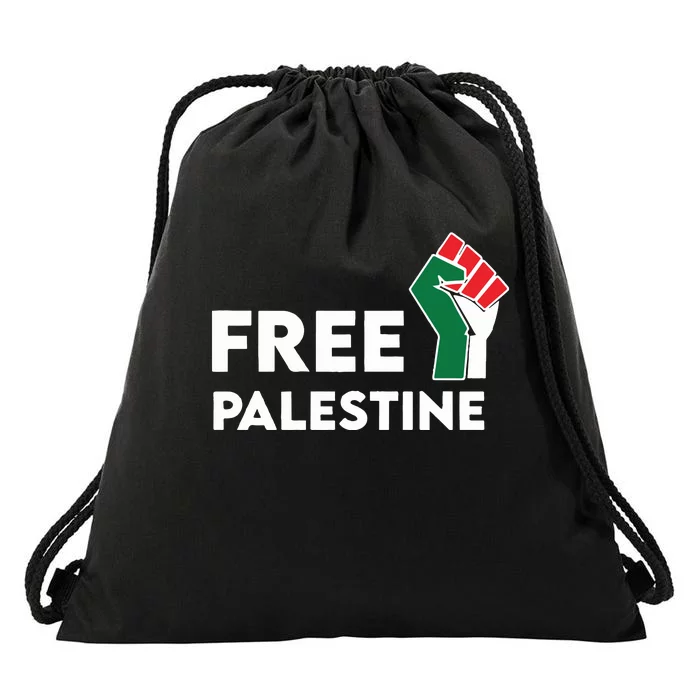 Free Palestine Activist Human Rights Drawstring Bag