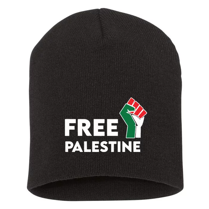 Free Palestine Activist Human Rights Short Acrylic Beanie