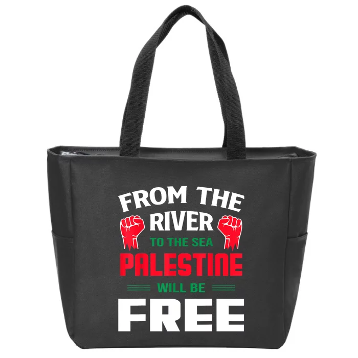 Free Palestine Arabic Support Palestine And Keffiyeh Palesti Zip Tote Bag