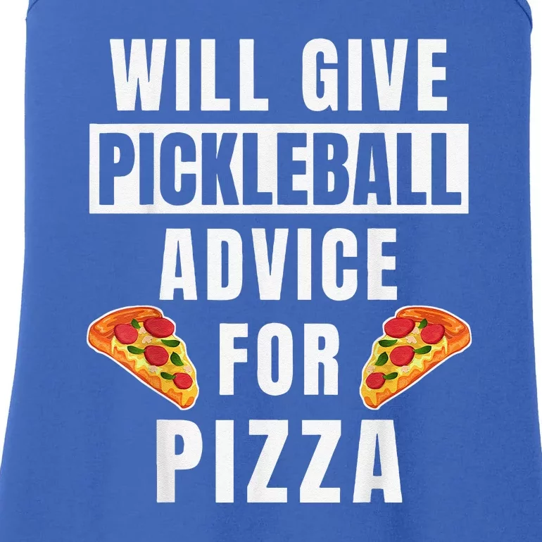 Funny Pickleball Advice For Pizza Sport Paddle Ladies Essential Tank