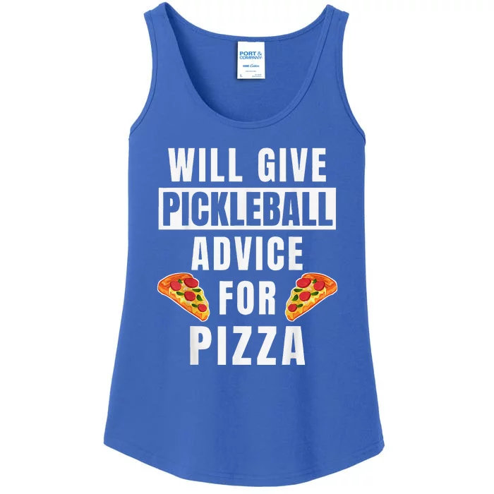 Funny Pickleball Advice For Pizza Sport Paddle Ladies Essential Tank