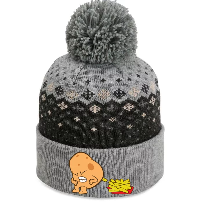 Funny Potato And French Fries The Baniff Cuffed Pom Beanie