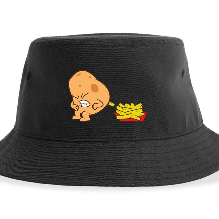 Funny Potato And French Fries Sustainable Bucket Hat