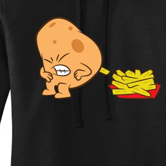 Funny Potato And French Fries Women's Pullover Hoodie