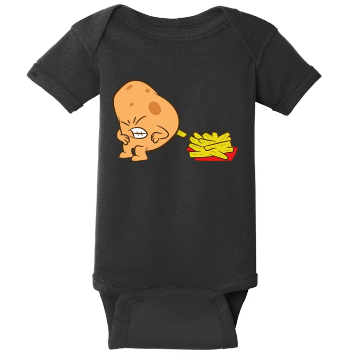 Funny Potato And French Fries Baby Bodysuit