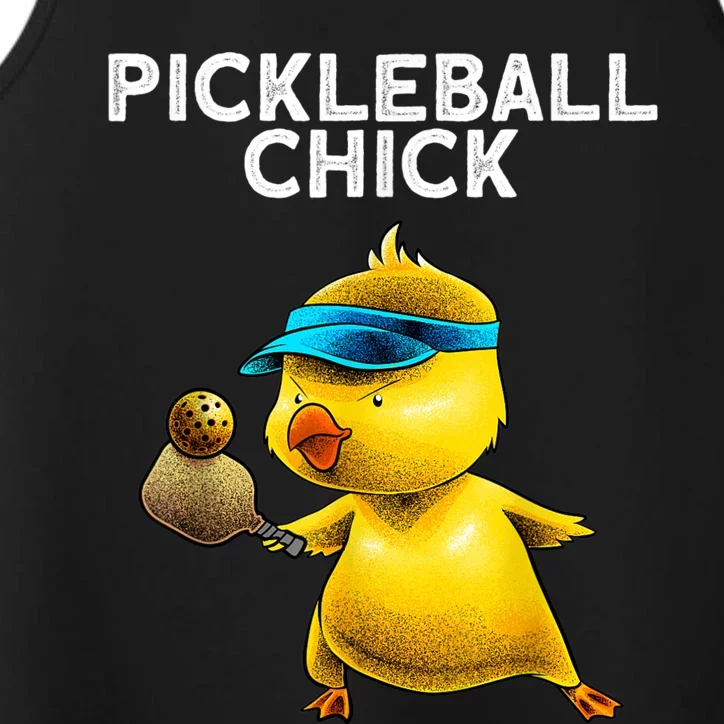 Funny Pickleball Art For Women Paddle Sport Chick Lover Performance Tank